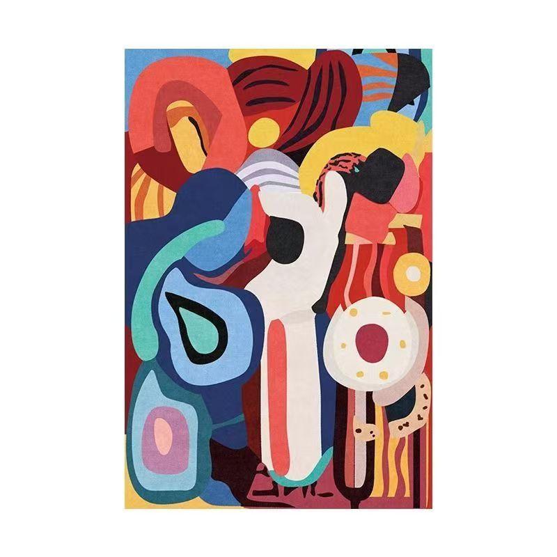 Abstract Carpet Living Room Art Irregular Color Home Bedroom Bedside Mat Easy To Care Cloakroom Coffee Table Rug Tapis