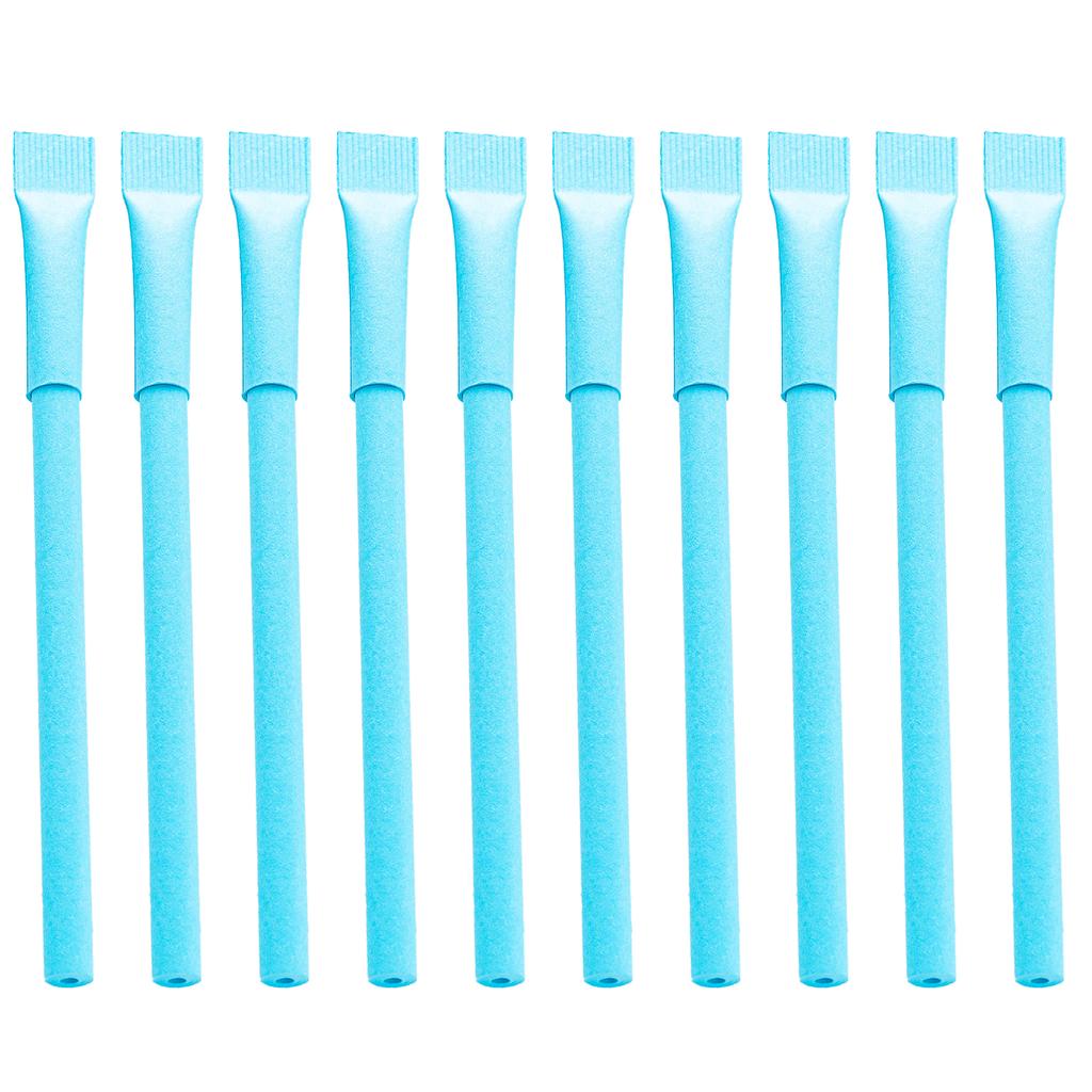 10Pcs Paper Ballpoint Pens Smooth Writing Quick Drying Recyclable Biodegradable Paper Barrel Pen for Students Teacher