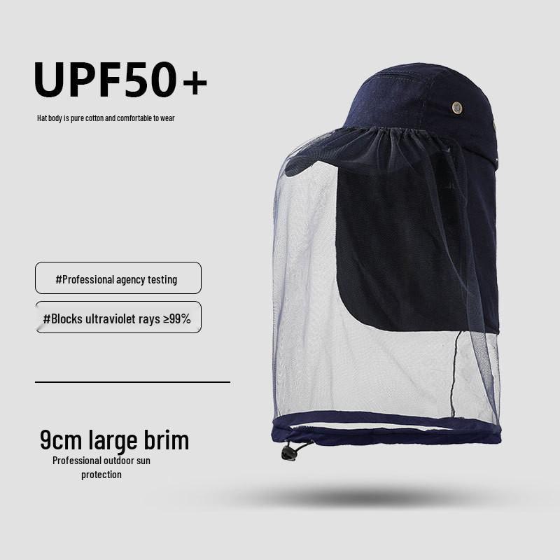 Унисекс шляпа для защиты от солнца с сетчатой маской и защитой от насекомых для рыбалки