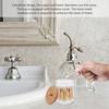 Bathroom Acrylic Storage Box Jar Makeup Organizer Cotton Round Pad Holder Cotton Swab Box Qtip Holder Dispenser with Bamboo Lid