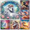 Colorful Unicorn Diamond Painting New 2024 Full Round Square Diamond Embroidery Cross Embroidery Kit Home Wall Decoration Gift