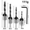 4 шт. Трехточечные сверла для обработки дерева, зенковочное сверло 3-6 мм, сверло для зенкования винтов, сверло для снятия фаски, набор инструментов для открывания отверстий