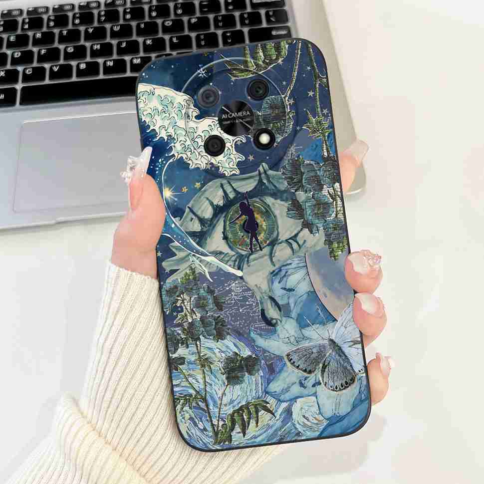 Для Huawei Nova Y90 4G Чехол CTR-LX1 Модный Милый Девочка Мультфильм Кот Мягкий Силиконовый Чехол Для Huawei Enjoy 50Pro CTR-AL00 6.7" Корпус
