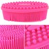 Silicone Baby Sensory Brush Massage Bath Tactility Training Brush Hair Washer Comb(  Red)