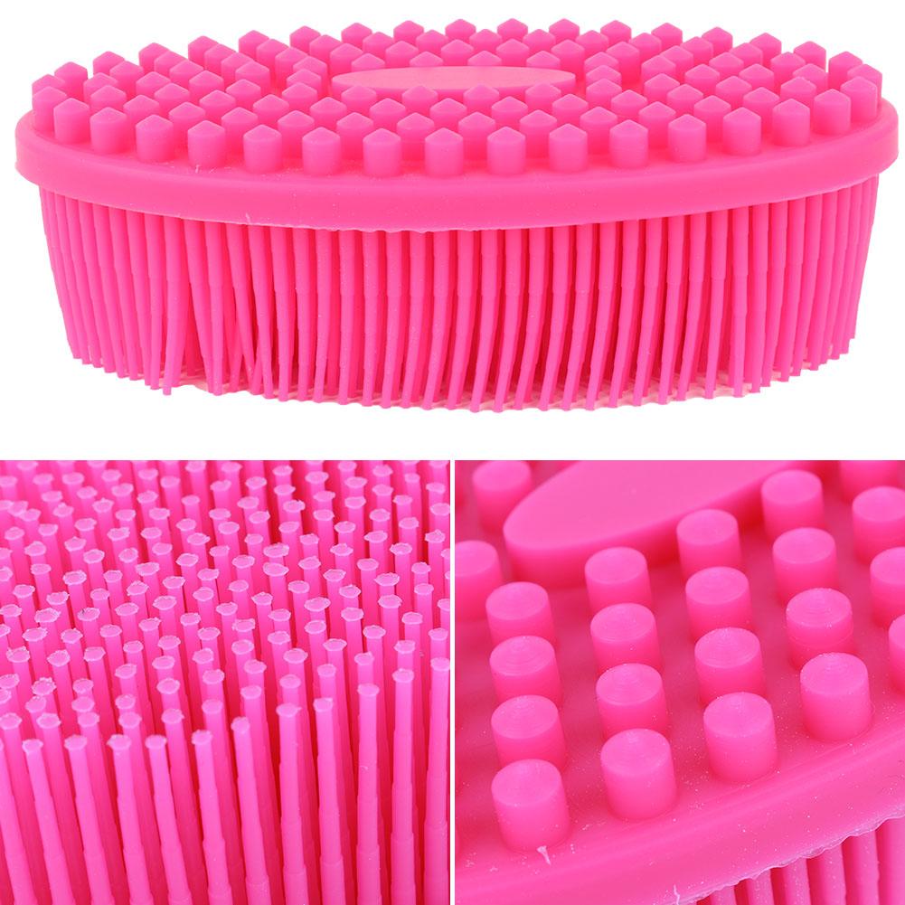 Silicone Baby Sensory Brush Massage Bath Tactility Training Brush Hair Washer Comb( Red)