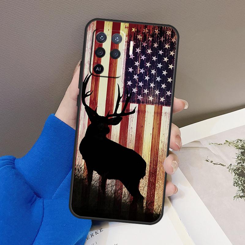 Камуфляжный чехол с изображением оленя для OPPO A5 A9 A31 A53 2020 A53S A1K A15 A16 A52 A72 A92 A83 A91 A54 A74 A94, чехол