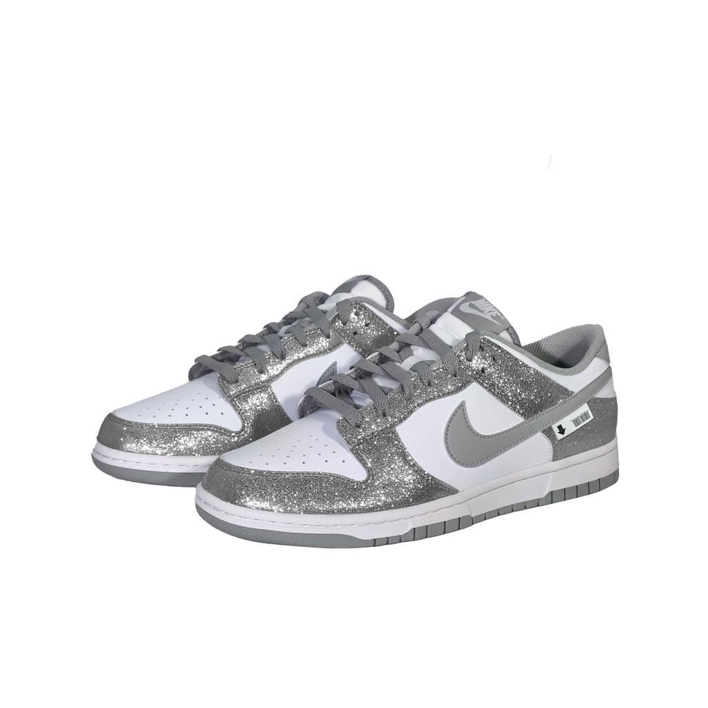 Nike Dunk Lightweight Low top Skateboard Shoes Unisex White Silver HF5441-105(Team133-)