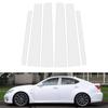 6Pcs Silver Car Mirror Effect Window Door Column BC Pillars Post PC Cover Trim Fit For Lexus IS 2006-2013