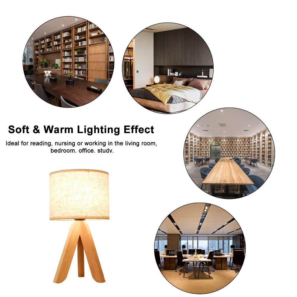 Linen Lampshade Bedside Lamp Linen Fabric Shade Desk Lamp Boho Style Table Lamp Office