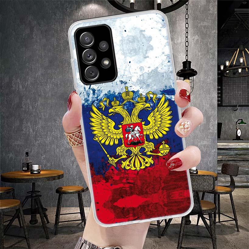 Russia Russian Flags Emblem Soft Phone Case For Samsung Galaxy S22 S23 S24 S25 Edge S26 Ultra S20 FE S21 Plus + Fundas Coque Gal