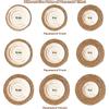 Round Woven Placemat Boho Rattan Placemats Natural Water Hyacinth Placemat Farmhouse Weave Place Mats Braided Wicker Table Mats