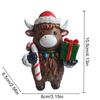 Highland Cow Figurine Christmas Highland Cow Home Decor Rustic Cute Ornament For Dorm Farmhouse Bathroom Classroom Kitchen