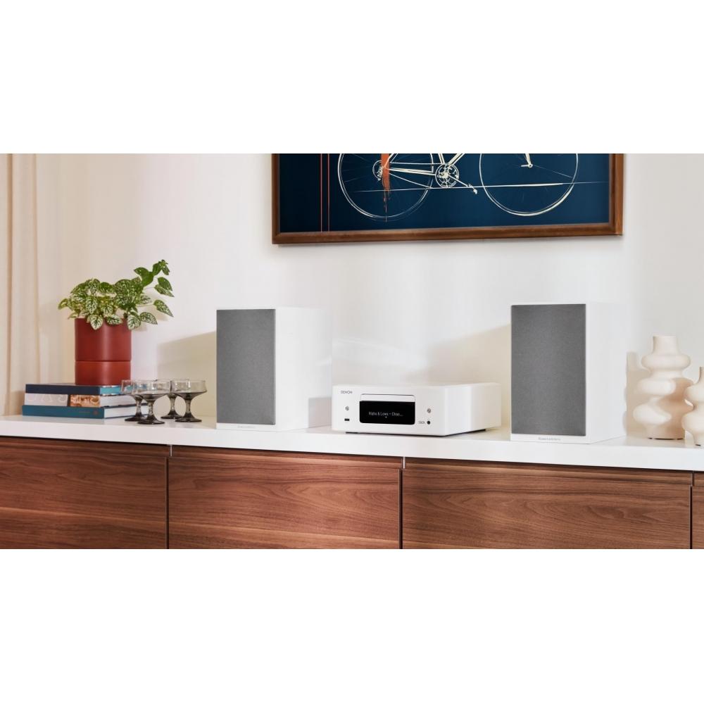 Denon RCD-N12 Network CD Receiver HEOSHigh ResolutionHDMI ARC Compatible White RCDN12W