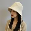 Wool Blend Fisherman Hat Knitted Woolen Basin Hat New Girl's Hat  Autumn Winter