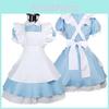 In Alice Wonderland Costume Halloween Maid Kids Lolita Fancy Dress Cosplay