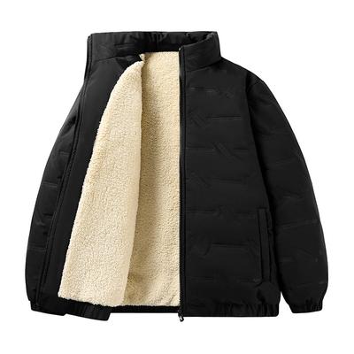 8XL Зимняя мужская хлопковая куртка больших размеров, плотная и теплая хлопковая куртка, однотонный воротник-стойка, мужская куртка больших размеров