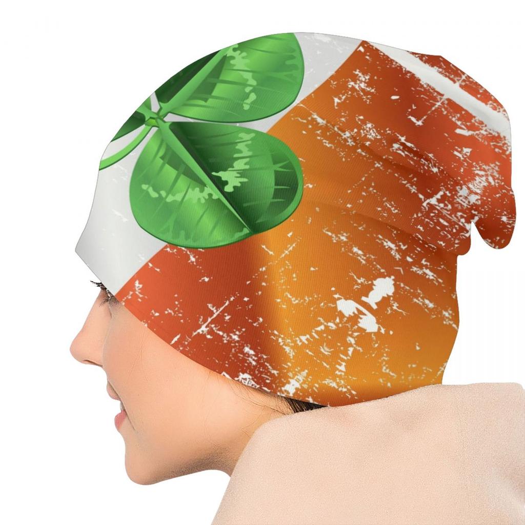 Ирландский трилистник, Ирландский флаг, шапки с черепами, шапки в стиле хип-хоп, зимняя теплая вязаная шапка для взрослых, унисекс, шляпы с капюшоном на день Святого Патрика