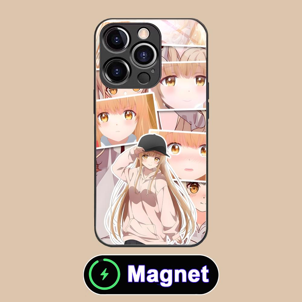 Чехол для телефона Angel Mahiru Shina для iPhone 17 16 15 14 13 12 11 Air Pro Max Plus Mini Стеклянный чехол MagSafe