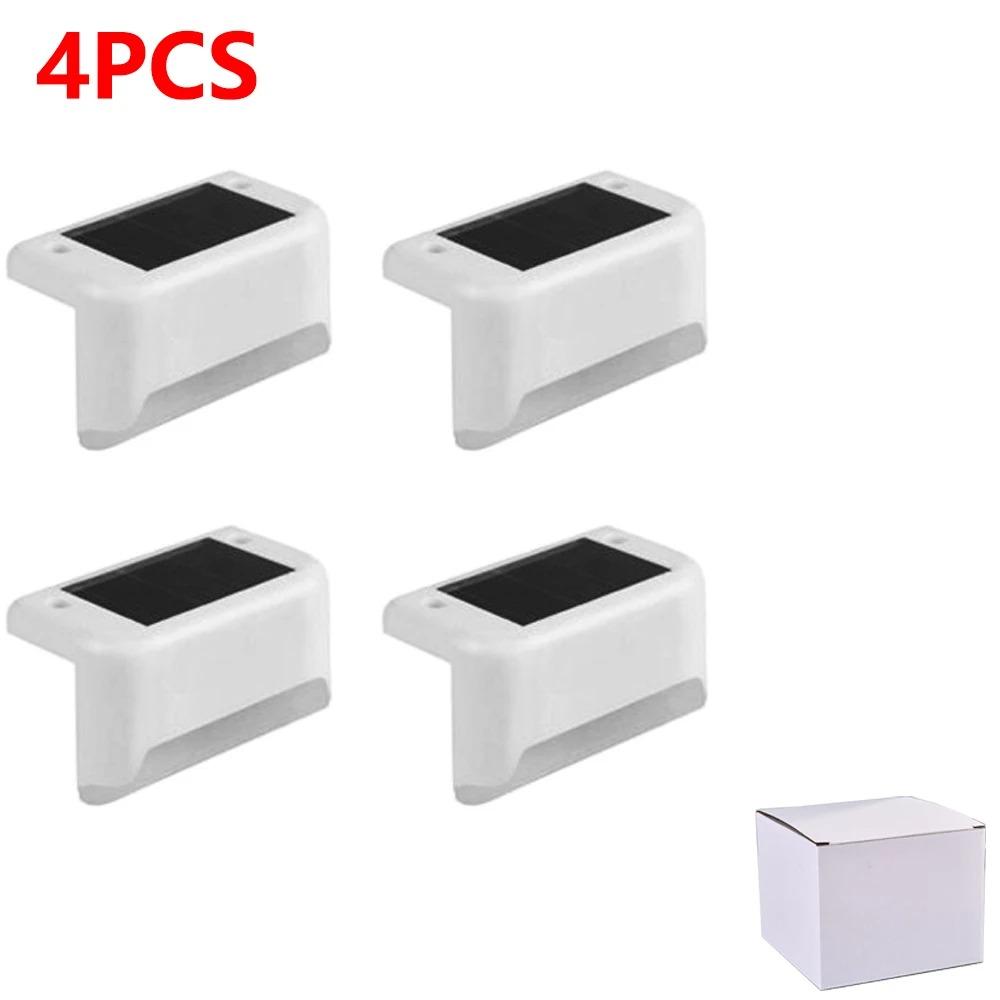 4-32pack Warm White Solar LED Step Lights Waterproof Outdoor Garden Path Stair Balcony Night Light Patio Fence Light Decoration