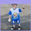 Stylish Ultraman Boys Summer Outfit Set With Short Sleeves And Cartoon Design For Kids Aged 3 To 8