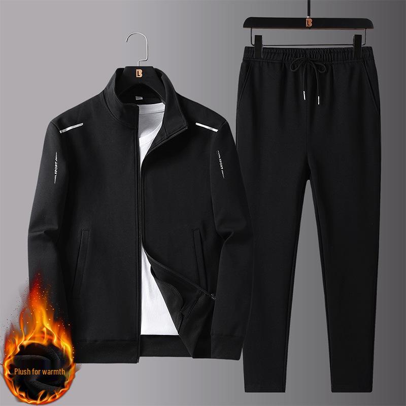 Мужской спортивный костюм весна-осень 2024: Комплект-тройка для папы среднего возраста