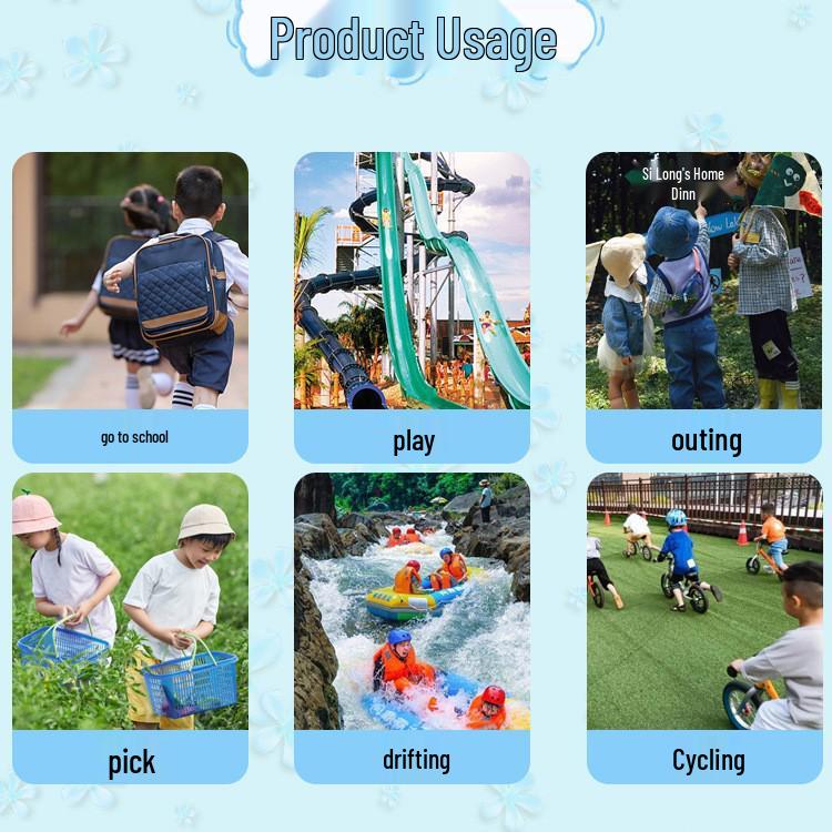 Children's Thick EVA One-Piece Unisex Raincoat for Heavy Rain Protection