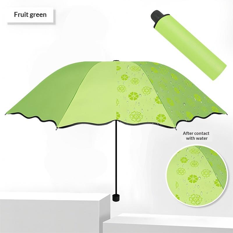 Automated 3 Fold Umbrella UV Protection Windproof Compact Folding Rain Sun Shelter for Business Travel