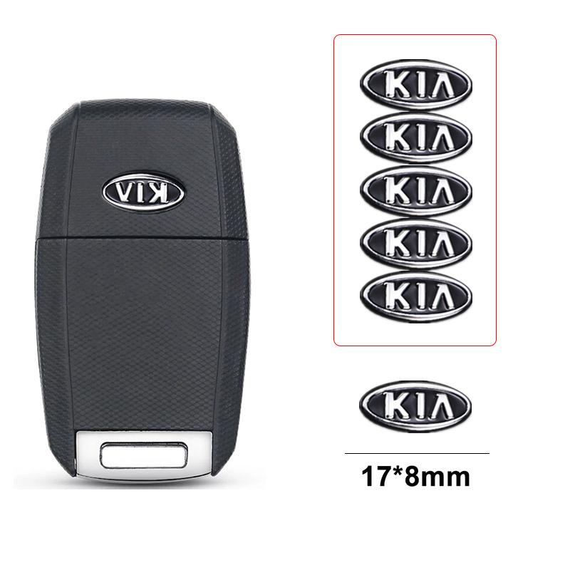 5/10Pcs Aluminium Metal Car Styling Remote Key Stickers For Kia GT-Line Sportage Ceed Rio Picanto Sorento Soul Cerato Venga