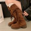 Высокие сапоги для женщин Дизайнерская обувь на каблуке Элегантные женские сапоги Зима 2025 Новые Роскошные Платье Челси Ботильоны Женские Туфли