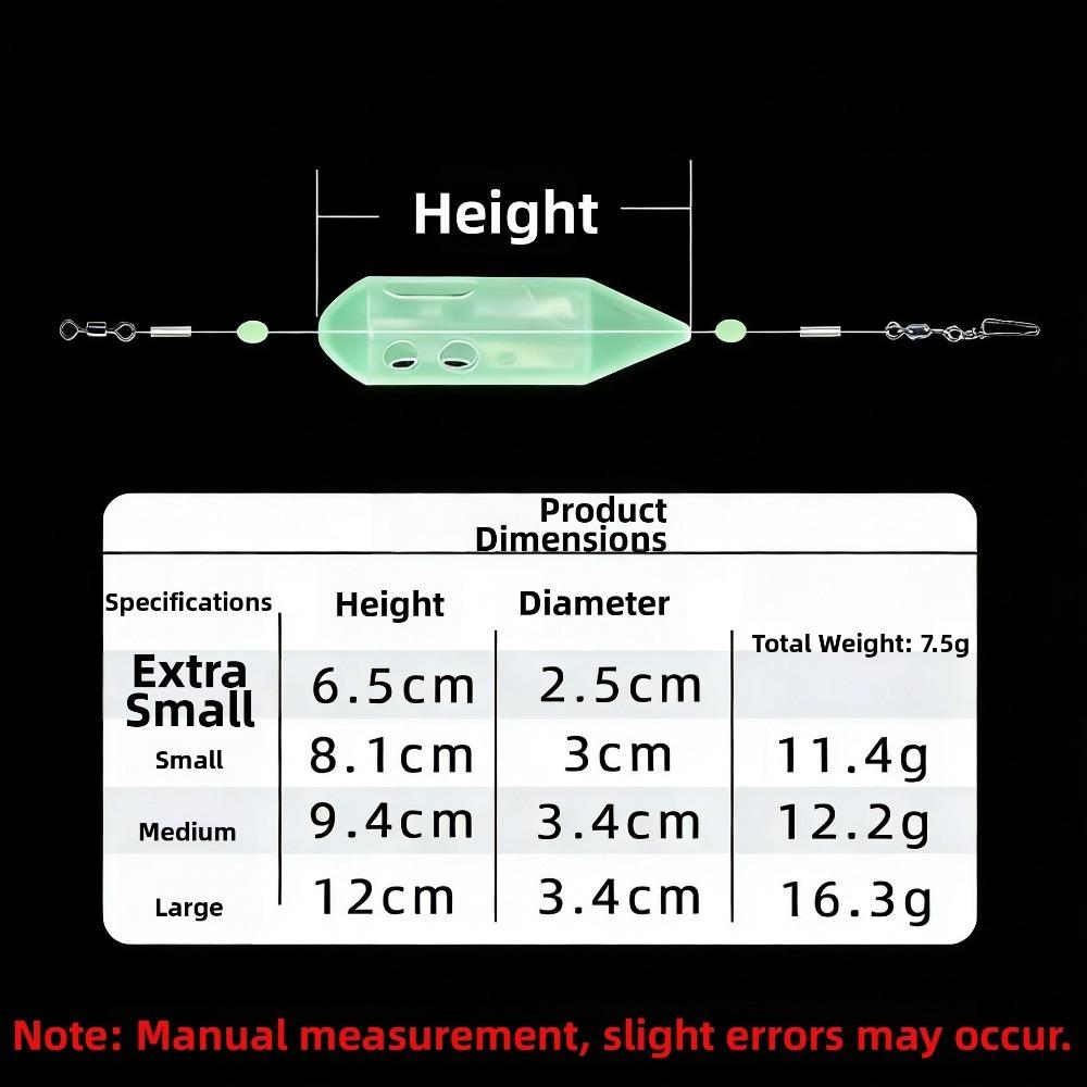 3pcs Set Yellow Foam Ball Luminous Bait Cage 3pcs Set Clear Cap Feeder  Saltwater Fishing