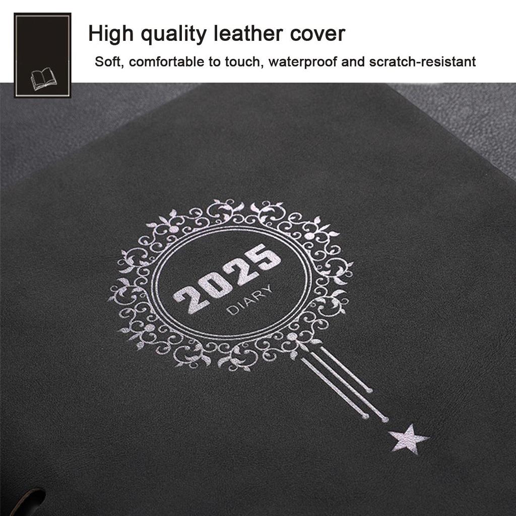 Ежедневник для школьников из толстой кожи формата А5, годовой график на 2025 год, деловой блокнот, ежедневник на 365 дней, заметки, блокнот, 170 листов