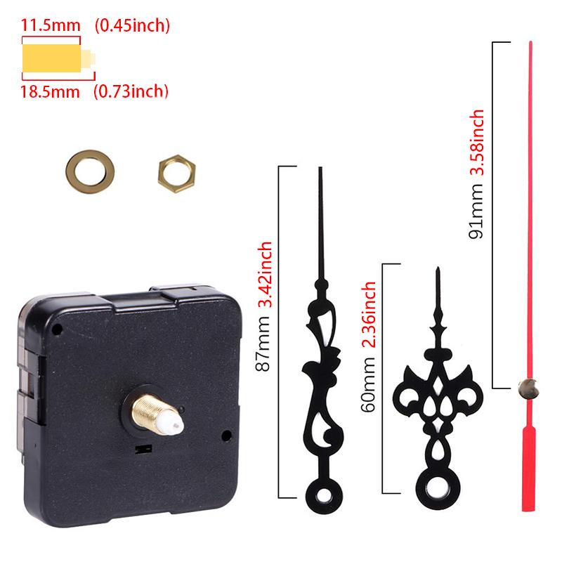 Часовой механизм Бесшумный кварцевый механизм Машинка Настенные стрелки Указатели Набор Часовой механизм Настольный Длинный вал DIY Часы Запчасти для ремонта