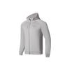 Fitness Series Solid Logo Print Zip Hoodie Men Hoodie Gray AWDS791-4