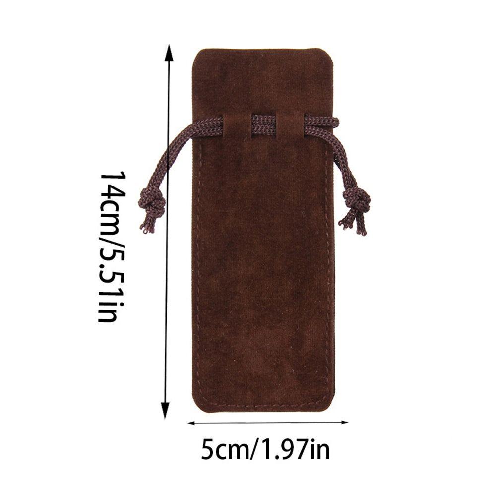 Simple Flannel Drawstring Pocket Dustproof Portable Lip Stick Packing Gift Bag Jewelry Protective Bag