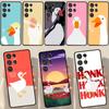 Cartoon Funny Goose Case For Samsung Galaxy S23 S22 S21 Ultra S20 FE Note 20 Ultra S8 S9 S10 Note 10 Plus Cover