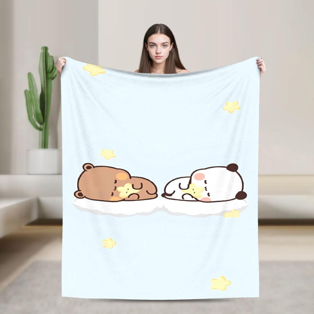 Soft BlanketGirls Boys Camping Bubu Dudu Flying Throw Blanket Flannel Bedspread For Couch Chair Sofa Bed Fashion Sofa Bed Cover