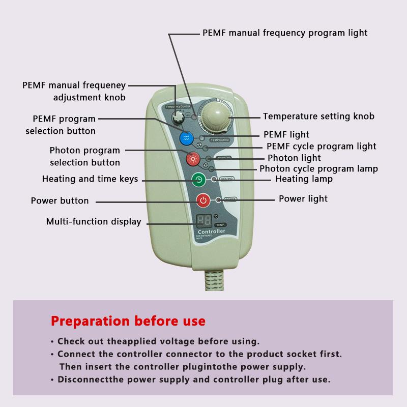 150×50 см инфракрасный магнитный биокристаллический коврик с технологией PEMF - подушка для массажа с фотонами и энергией чакры, грелка