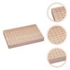 Oak Wood Food Display Stand Appetizer Picks Holder Skewer Rack Shelf Party Boards Wooden Holder For Bowls Plates Trays Home