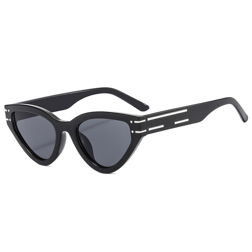 Солнцезащитные очки в ретро-оправе «кошачий глаз» черепахового цвета 2023 года — элегантная авангардная двухцветная маленькая оправа