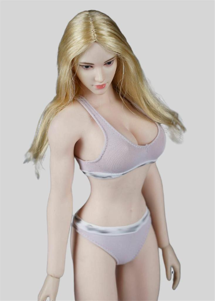 16 Scale Female Figure Clothes Girl Bra Back Underwear Clothes for 12 Inch Action Figure Body Doll (Pink)