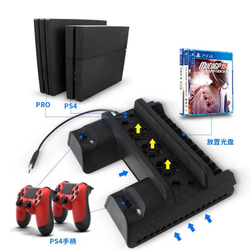 Для контроллеров PS4 SLIM PRO Зарядное устройство Зарядная станция Вентилятор охлаждения Подставка-кулер