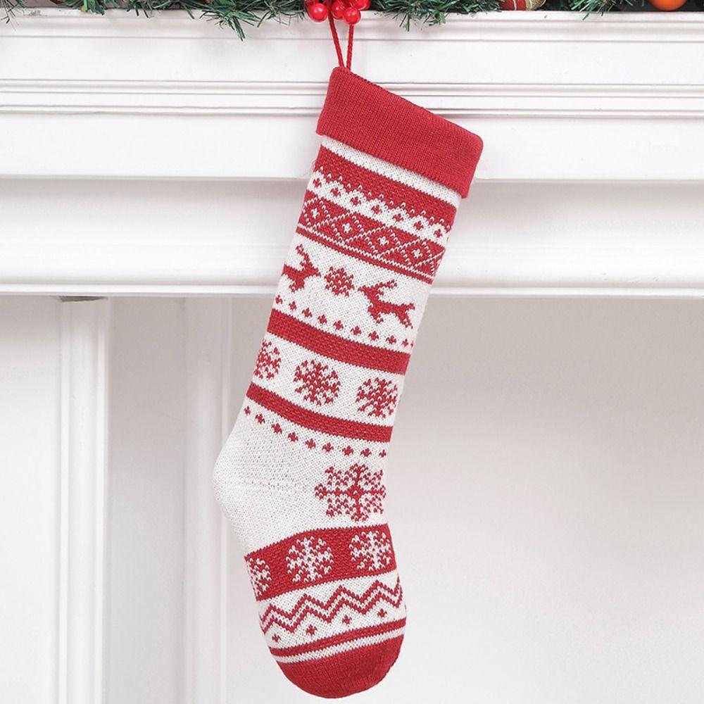 Hanging Christmas Gift Sock Xmas Tree Ornaments Gift Bag Christmas Decor