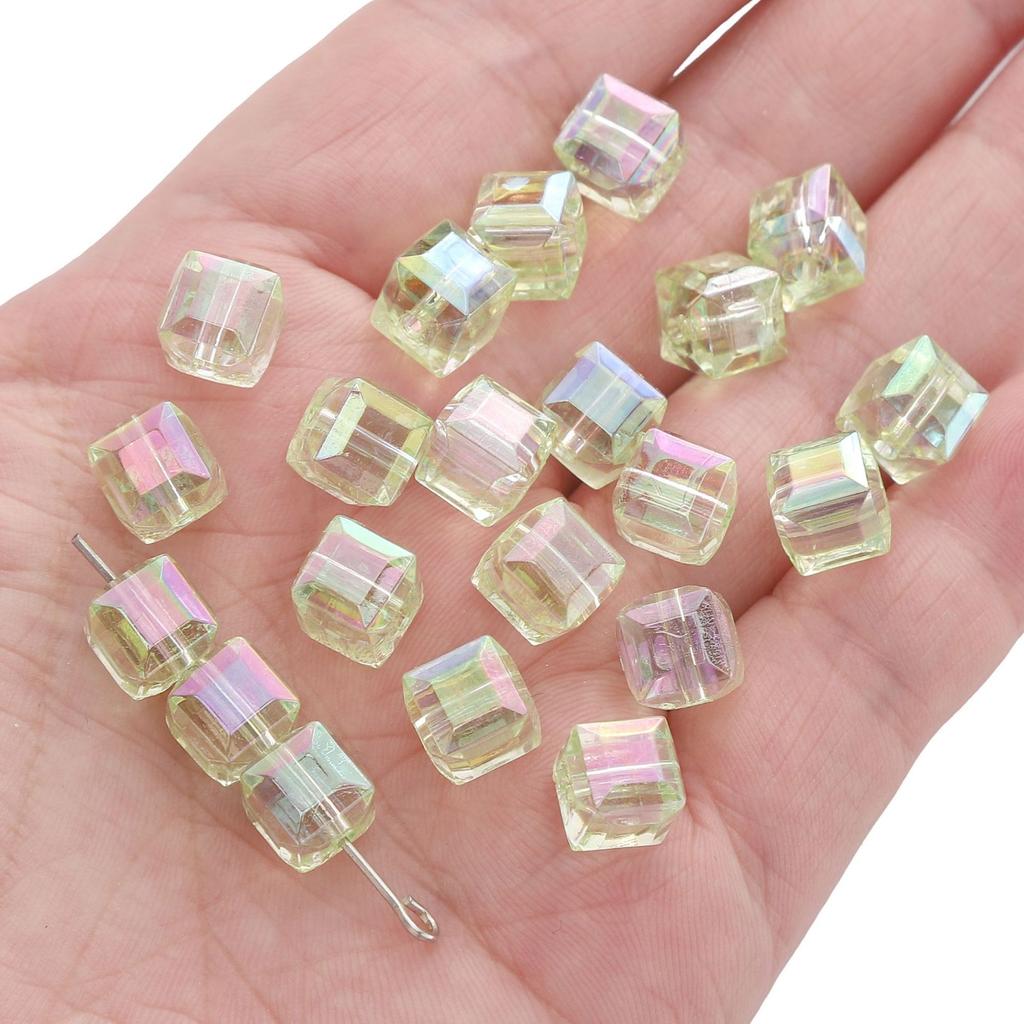Бусины ручной работы Акриловые 8 мм Иллюзия Имитация Стеклянные квадратные бусины Аксессуары для самостоятельного изготовления Бусины россыпью Ручные бусины Материал для цепочки сотового телефона Упаковка