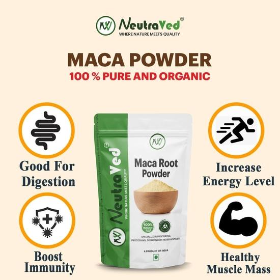 NeutraVed 100% Натуральный порошок корня маки - 50 г в пакете дой-пак с застежкой-молнией