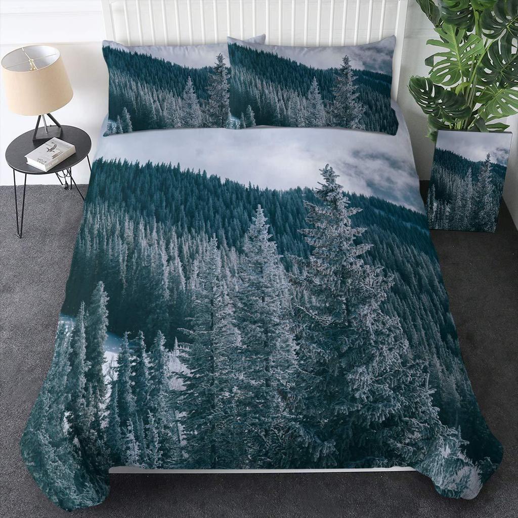 Деревья Природный Пейзаж Постельное Белье Трехпредметный Пододеяльник