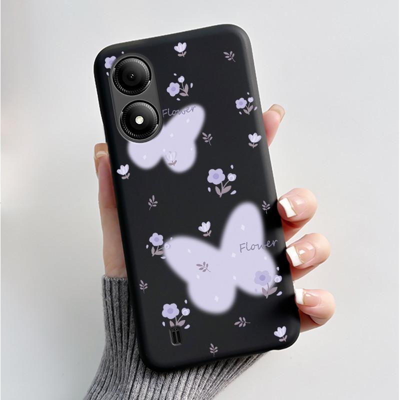 Чехол с принтом для ZTE Blade A33S A34, мягкий силиконовый черный корпус для ZTE Blade A31 Plus, чехол, милый цветочный мультяшный корпус