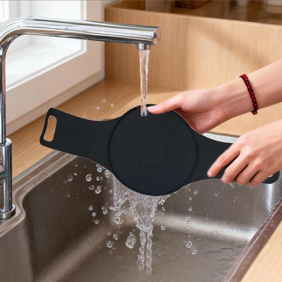 Silicone Bread Sling Sourdough Baking Mat with Handle Reusable Dutch Oven Liner for Bread Making Non-Stick Heat-Resistant Baking Tool for Home Bakers