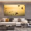 Картина маслом на тему животных, красивые птицы, летящие перелетные птицы, искусство, холст, картина, офис, гостиная, коридор, украшение дома, фреска, без рамки