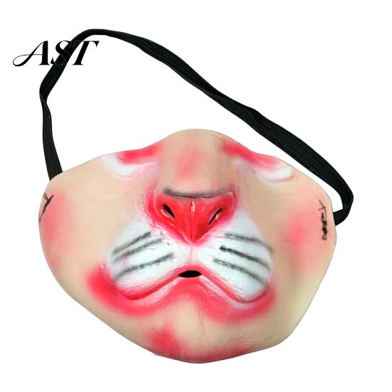 Funny Animal Masque Dog Masque, PU Foam Scary Pet Face Costume, Realistic Mouth Costume Props with Elastic Band for Dress Up, Holiday Party,