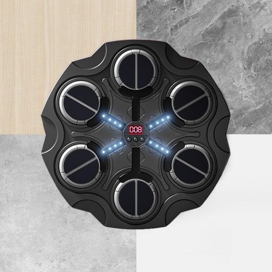 Музыкальная мишень для бокса со световым эффектом, совместимая с Bluetooth-соединением, регулируемая скорость, сложная тренировка, электронное оборудование для тренировки ударов